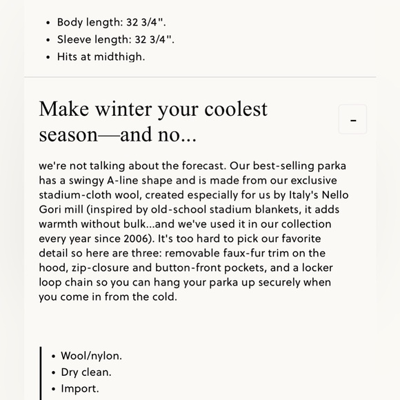 Black J.Crew Chateau parka in Italian stadium-cloth wool size 18 - Picture 7 of 7